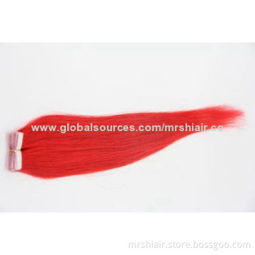 12"-26" high-luminance color human silk straight tape in hair extensions